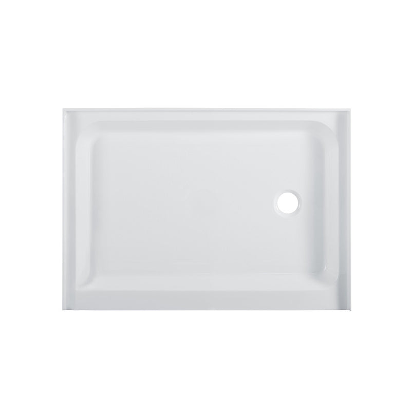 Voltaire 48" x 36" Acrylic White, Single-Threshold, Right Drain, Shower Base