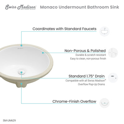 Plaisir 16.5 Oval Under-Mount Bathroom Sink
