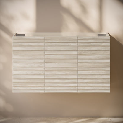 Cascade 36" Wall-Mounted Bathroom Vanity Cabinet without Top in White Oak