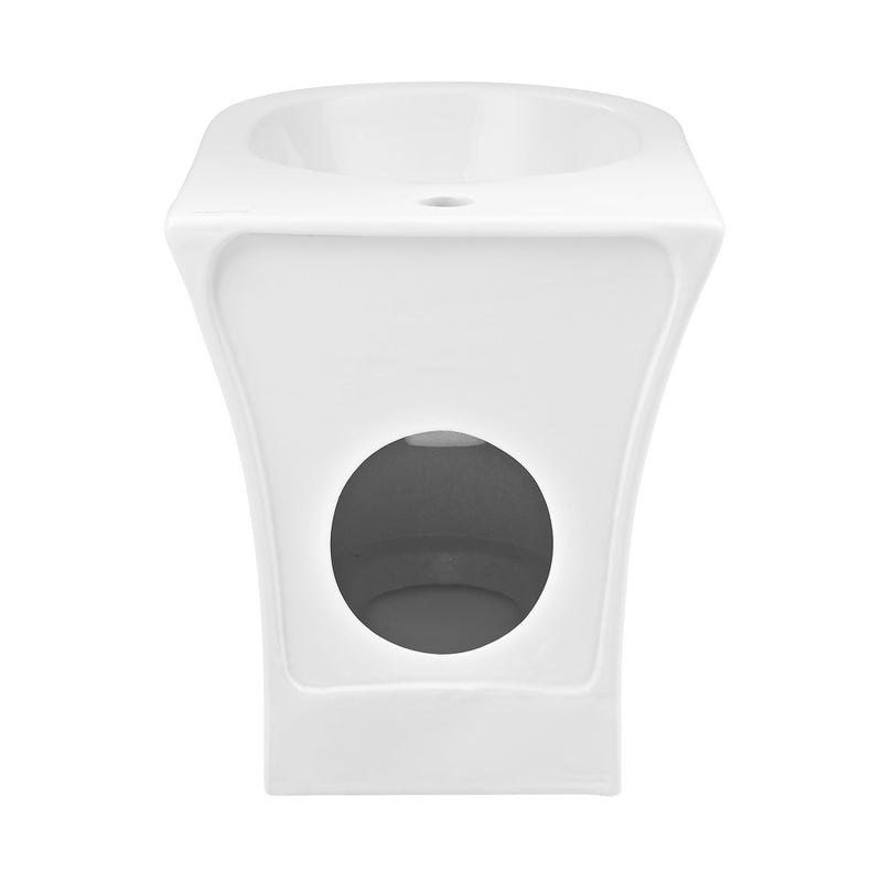 Cascade Floor Mount Classic Bidet in Glossy White