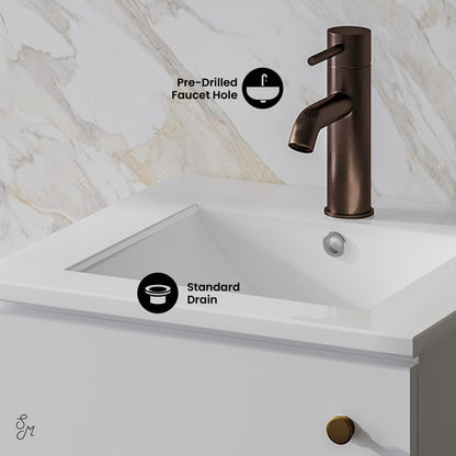 Manoir 18" Bathroom Vanity in White