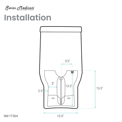 Carre One-Piece Square Toilet Dual-Flush 1.1/1.6 gpf, Touchless