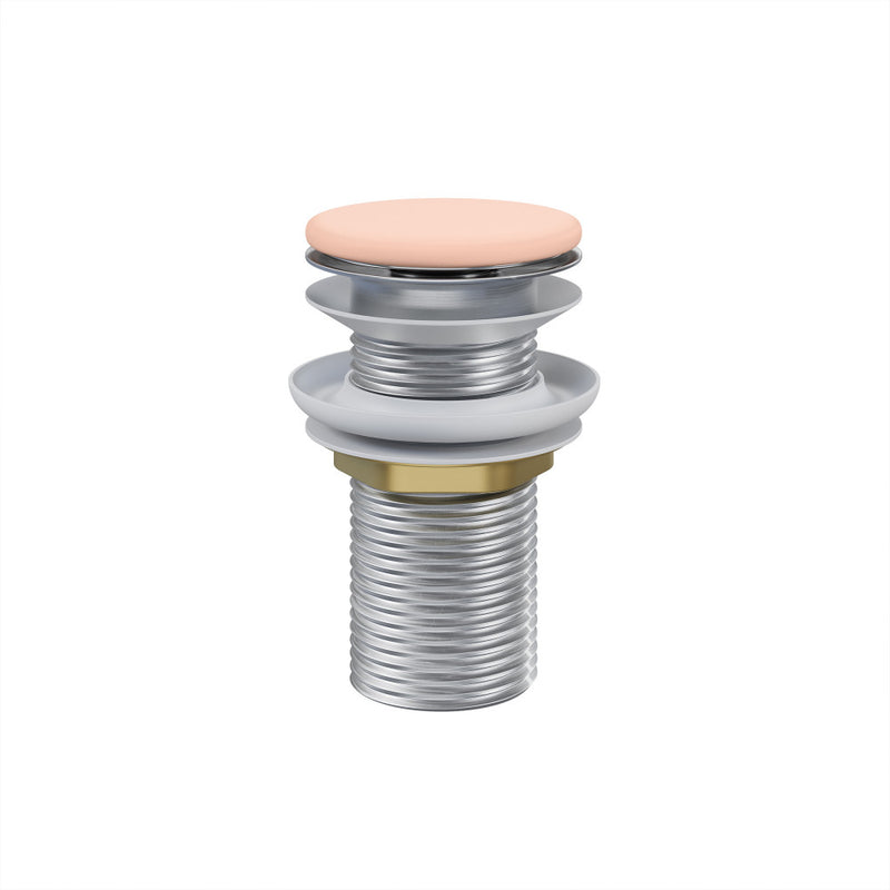 Lisse Concrete Bathroom Sink Non-Overflow Pop Up Drain in Matte Blush