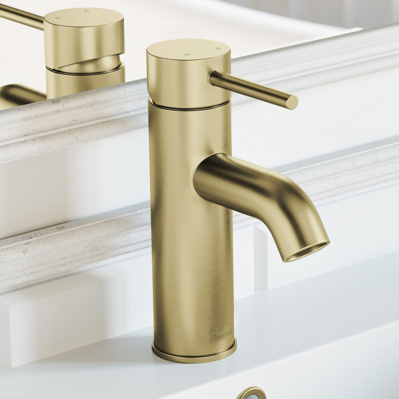 Ivy Single Hole, Single-Handle, Bathroom Faucet in Brushed Gold