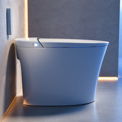 Viro Smart Tankless Elongated Toilet and Bidet, Touchless Vortex Dual-Flush 1.1/1.6 gpf