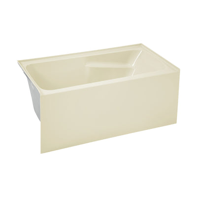 Voltaire 54" x 30" Left-Hand Drain Alcove Bathtub with Apron in Bisque