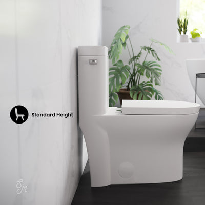 Monaco One-Piece Elongated Left Side Flush Handle Toilet 1.28 gpf