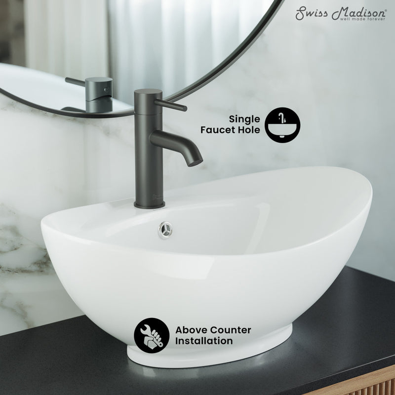 Ivy 23 Oval Ceramic Vessel Sink