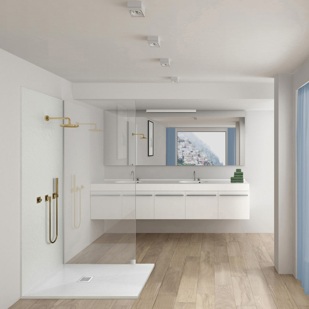Terre P Series 36" x 36" Reversible Drain Shower Base