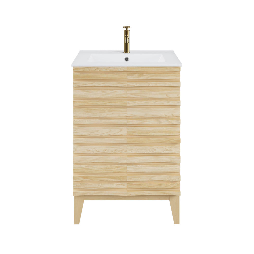 Cascade 24" Bathroom Vanity in Natural Oak