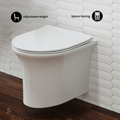 Cascade Wall-Hung Elongated Toilet Bowl