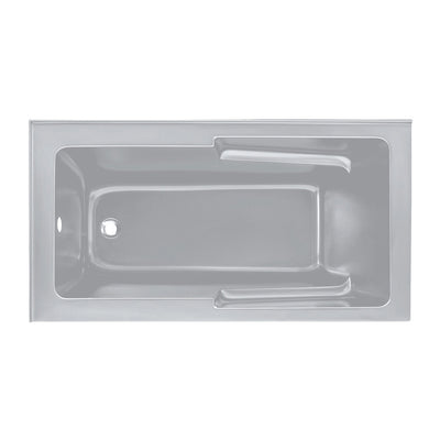 Voltaire 60 x 32 Left Drain Soaking Alcove Corner Apron Bathtub in Glossy Gray