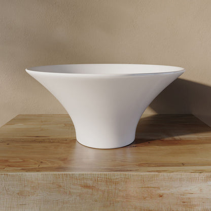 Ivy 16.5" Round Vessel Sink in Glossy White