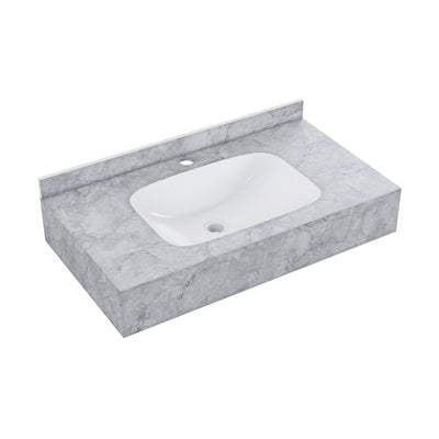 Avancer 36'' Wall Mount Sink In Storm Grey