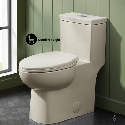 Classe One-Piece 12" Rough-in 1.1/1.6 GPF Dual Top Flush Elongated Toilet in Glossy Bisque