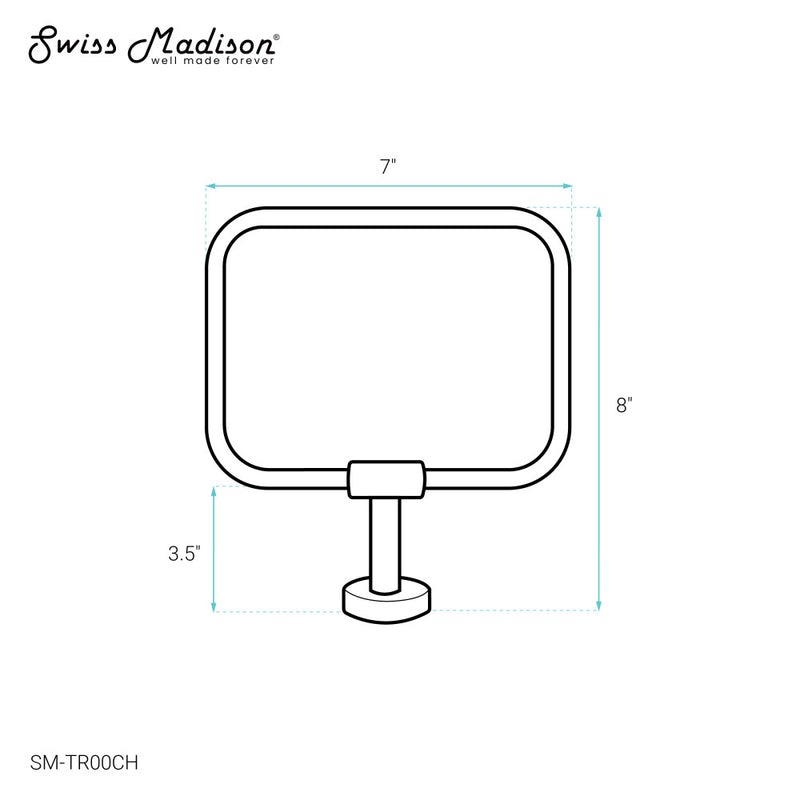 Avallon Towel Ring in Chrome