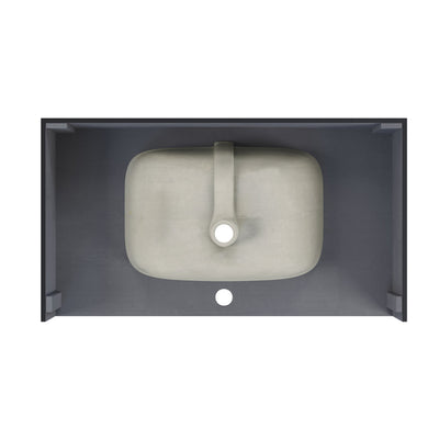 Avancer 36'' Wall Mount Sink In Black Marquina