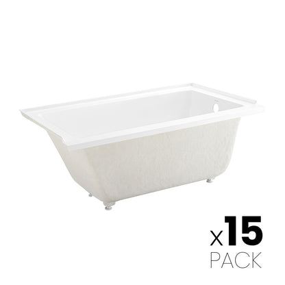 Voltaire 60" x 30" Right-Hand Drain Alcove Bathtub (15 - Pack)