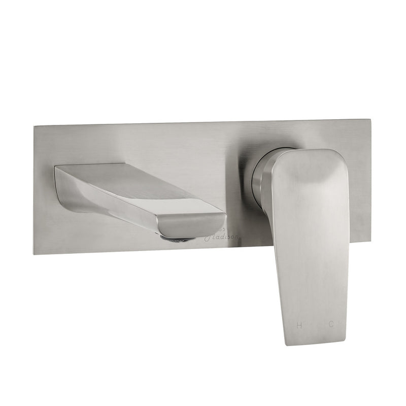 Monaco Single-Handle, Wall-Mount, Bathroom Faucet in Brushed Nickel