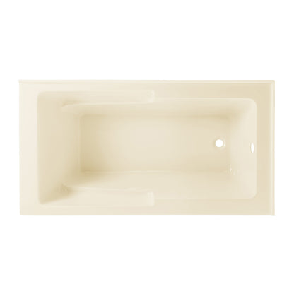 Voltaire 60 x 32 Right Drain Soaking Alcove Corner Apron Bathtub in Glossy Bisque