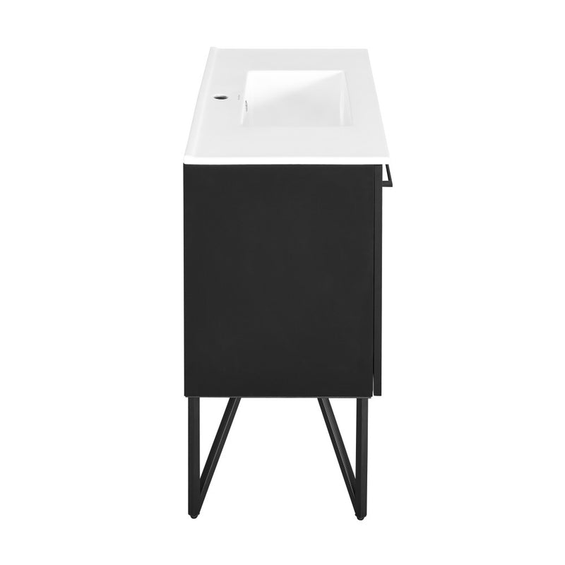 Annecy 36" Freestanding Bathroom Vanity in Phantom Black with Sink Top