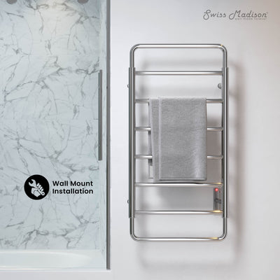 Ivy 8-Bar Electric Towel Warmer in Chrome