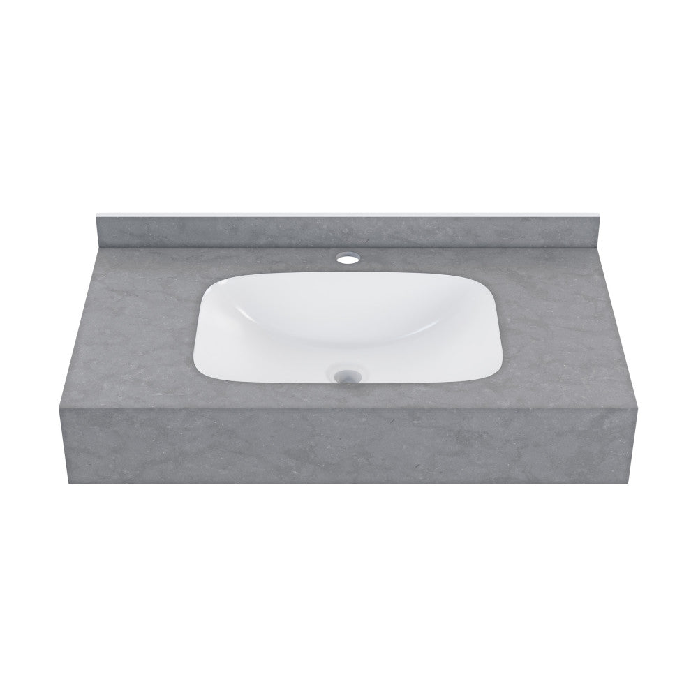 Avancer 36'' Wall Mount Sink In Charcoal Gray