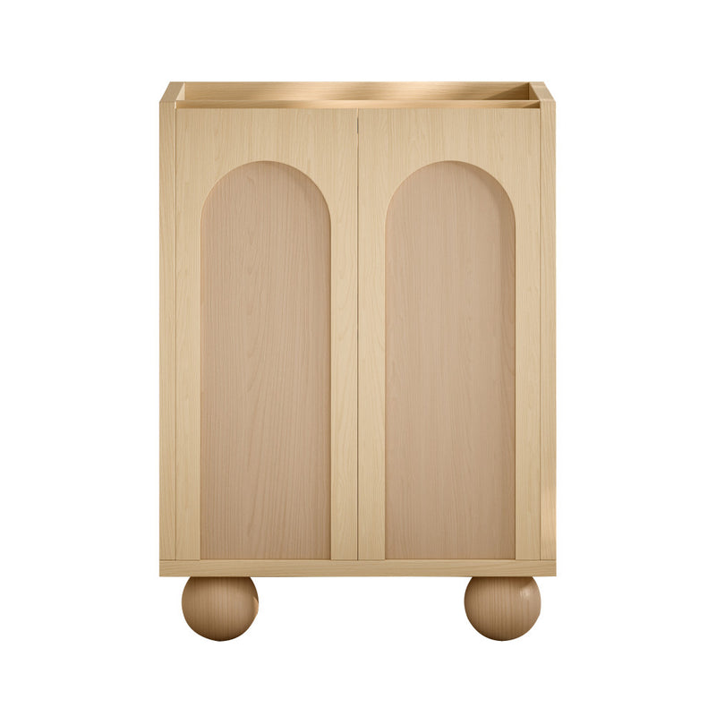 Plaisir II 24" Freestanding Bathroom Vanity Cabinet without Top in Natural Oak