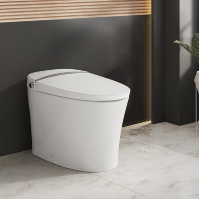 Avancer Smart Tankless Elongated Toilet and Bidet, Touchless Vortex Dual-Flush 1.1/1.6 gpf