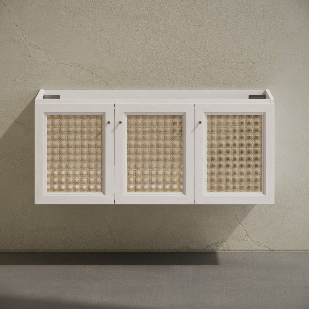 Classe 48" Wall-Mounted Bathroom Vanity in White Oak without Sink Top