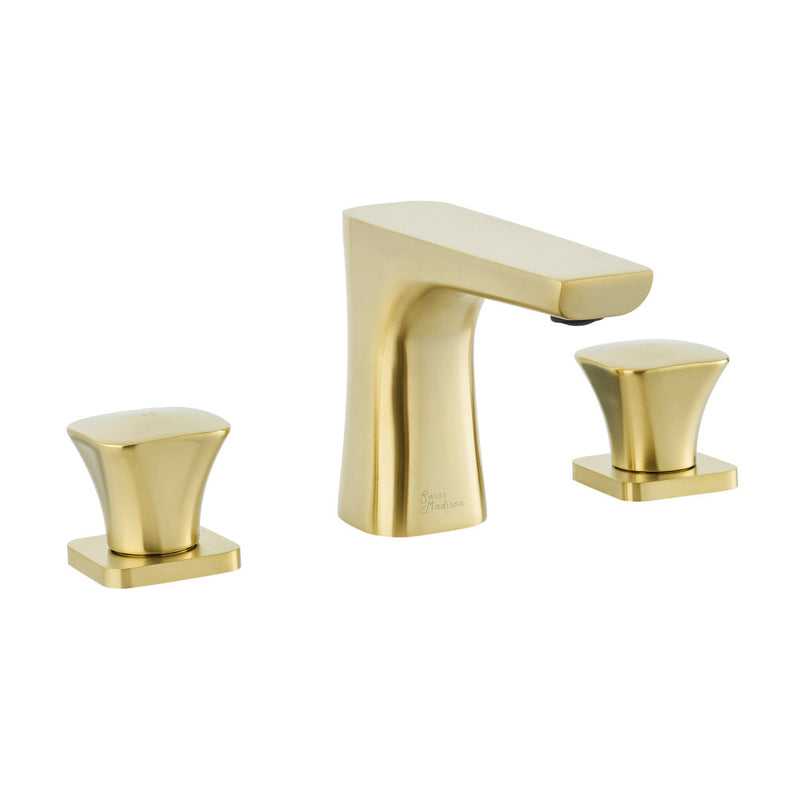 Monaco 8 in. Widespread, 2-Handle, Bathroom Faucet in Brushed Gold