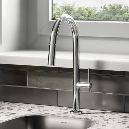 Chalet Single Handle, Pull-Down Kitchen Faucet in Chrome