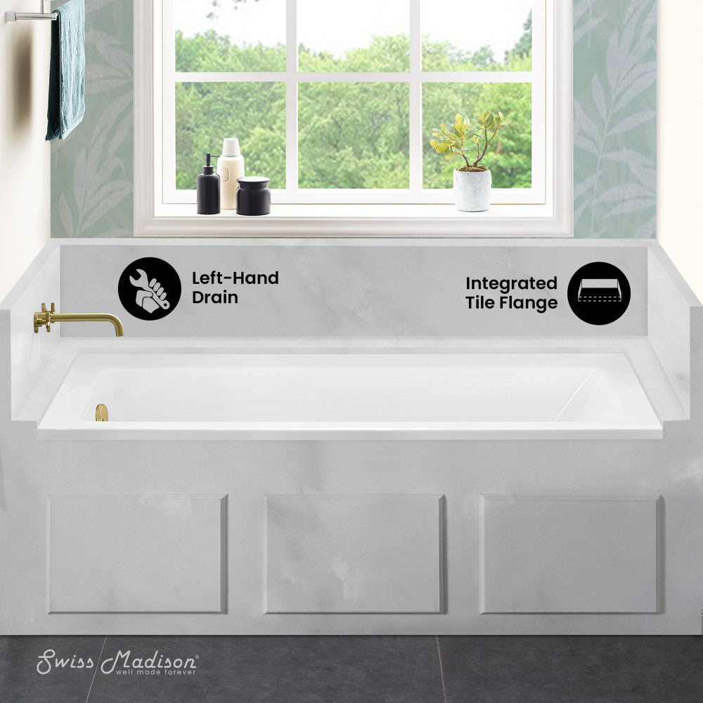 Voltaire 66" x 32" Left-Hand Drain Alcove Bathtub