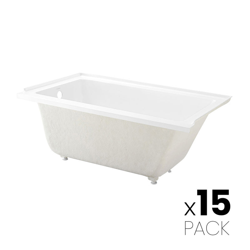 Voltaire 60" x 30" Left-Hand Drain Alcove Bathtub (15 - Pack)