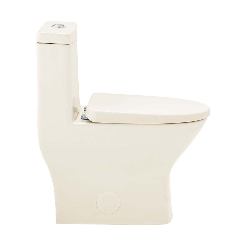 Sublime II One-Piece 10" Rough-in 1.1/1.6 GPF Dual Top Flush Round Toilet in Glossy Bisque
