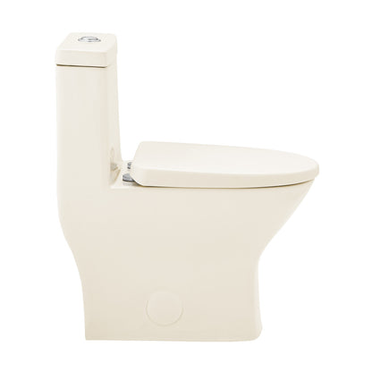 Sublime II One-Piece 10" Rough-in 1.1/1.6 GPF Dual Top Flush Round Toilet in Glossy Bisque