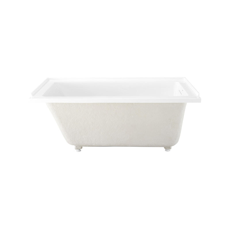 Voltaire 60 x 32 Right Drain Soaking Alcove Bathtub in Glossy White with Integrated Overflow, Drain Included