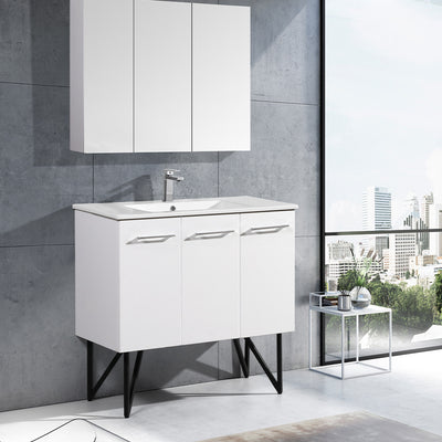 Annecy 36" Bathroom Vanity in White - Cabinet Only