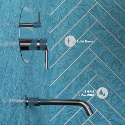 Ivy Single-Handle 1-Spray Tub and Shower Faucet in Chrome (Valve Included)