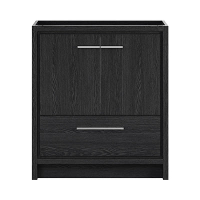 Virage 30" Freestanding Bathroom Vanity in Black Oak without Sink Top