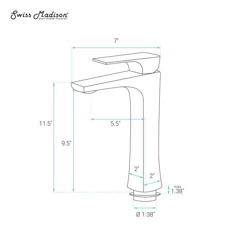 Monaco Single Hole, Single-Handle, High Arc Bathroom Faucet in Brushed Gold