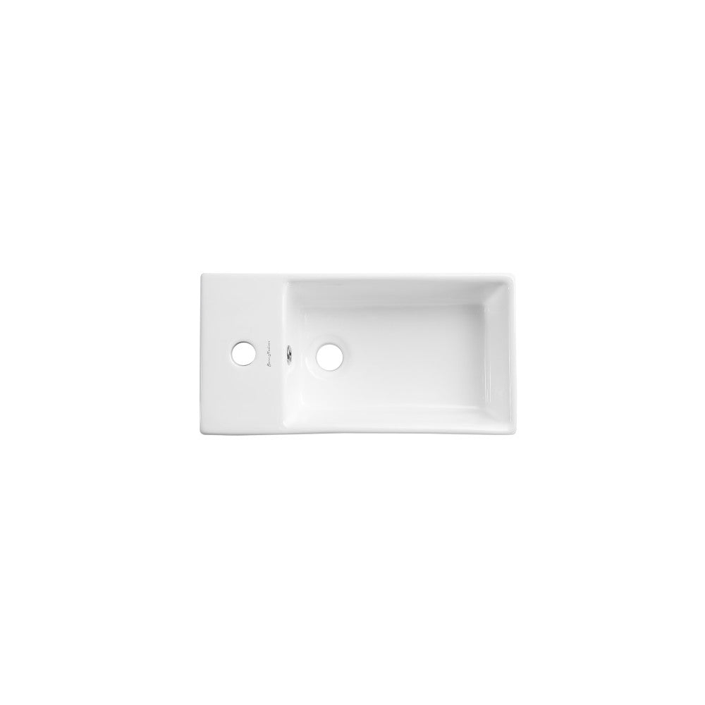 Pierre 19" Freestanding Bathroom Vanity with Open Shelf and Matte Black Metal Frame