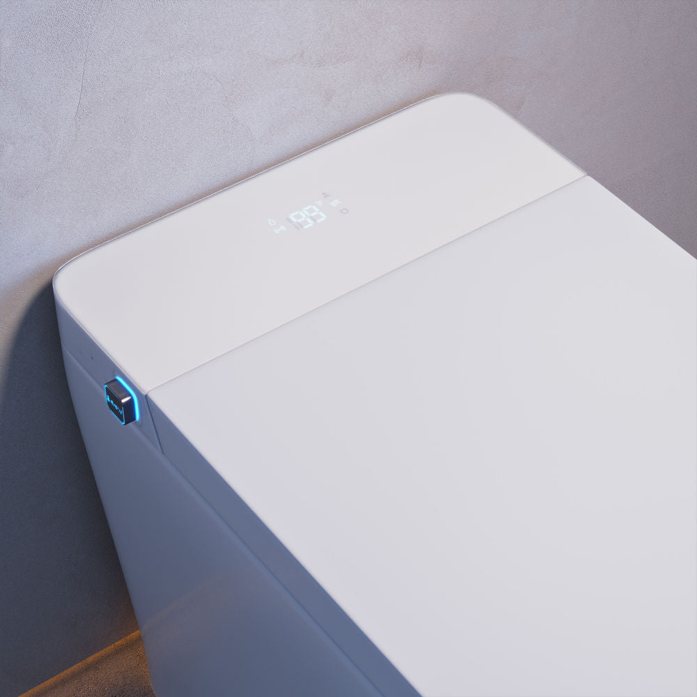 Concorde Smart One-Piece 1.28 GPF Single Top Flush Toilet in Glossy White