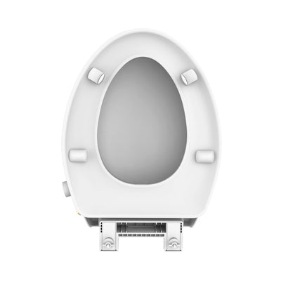 Ryse 3 in. Raised Elongated Soft Close ADA Compliant Toilet Seat with Bidet in Glossy White