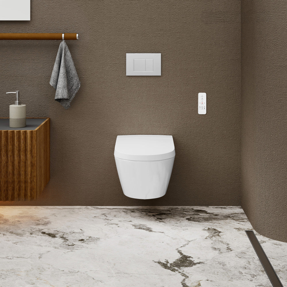Pur Smart Wall-Hung Bidet Toilet with Matte White Actuator