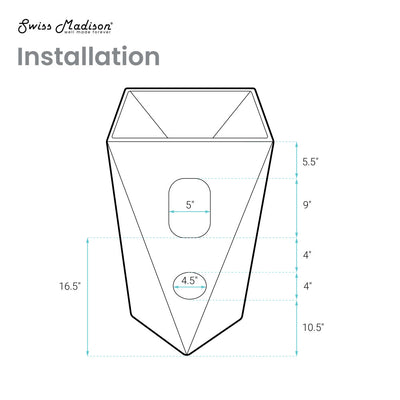 Brusque One-Piece Pedestal Sink