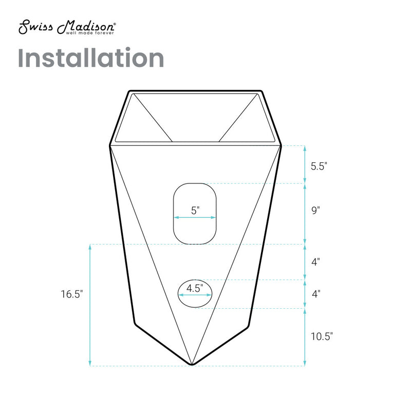 Brusque One-Piece Pedestal Sink