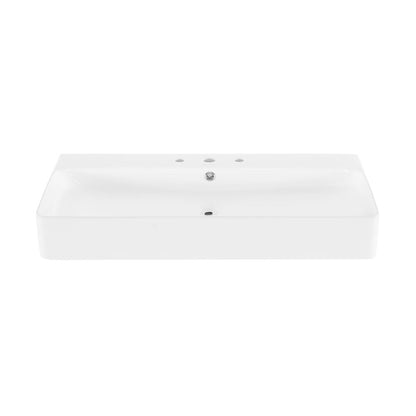 Carre 36" Wall-Mount Bathroom Sink with 8" Widespread Holes