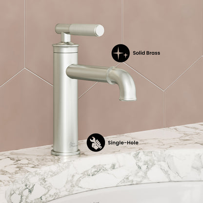 Avallon Single Hole, Single-Handle Sleek, Bathroom Faucet in Brushed Nickel