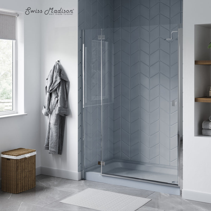 Voltaire 60" x 32" Single-Threshold, Right-Hand Drain, Shower Base in Gray